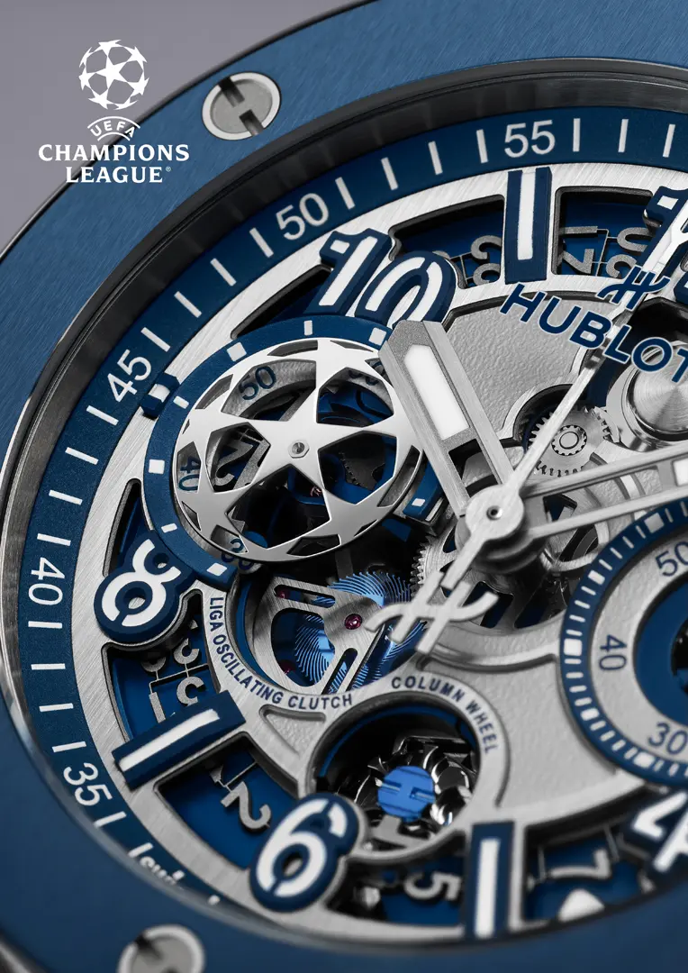 Hublot Big Bang Reloaded UEFA Champions League Titanium Ceramic พร้อมลุยซีซั่นใหม่ 2026 นาฬิกา Hublot Big Bang Reloaded UEFA Champions League Titanium Ceramic ตัวเรือนไทเทเนียม 44 มม. คู่กับลูกฟุตบอลยูฟ่าแชมเปียนส์ลีก