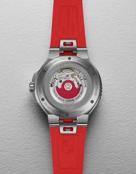 ฝาหลังนาฬิกา ORIS x Central Limited Edition II สลักหมายเลขจำนวนจำกัด 50 เรือน