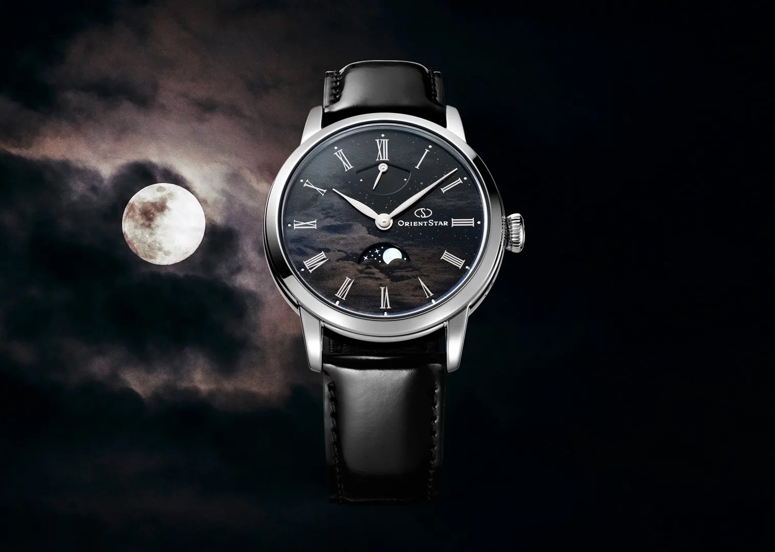 Orient Star F8 Moonphase RE-BW0008B กับดวงจันทร์ท่ามกลางหมู่เมฆ คอนเซ็ปต์ Moon Between The Cloud