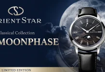 Orient Star F8 Moonphase Ref.RE-BW0008B ความงามแห่งดวงจันทร์ท่ามกลางหมู่เมฆ นาฬิกา Orient Star F8 Moonphase รหัส RE-BW0008B คอลเล็กชันฉลองครบรอบ 75 ปี