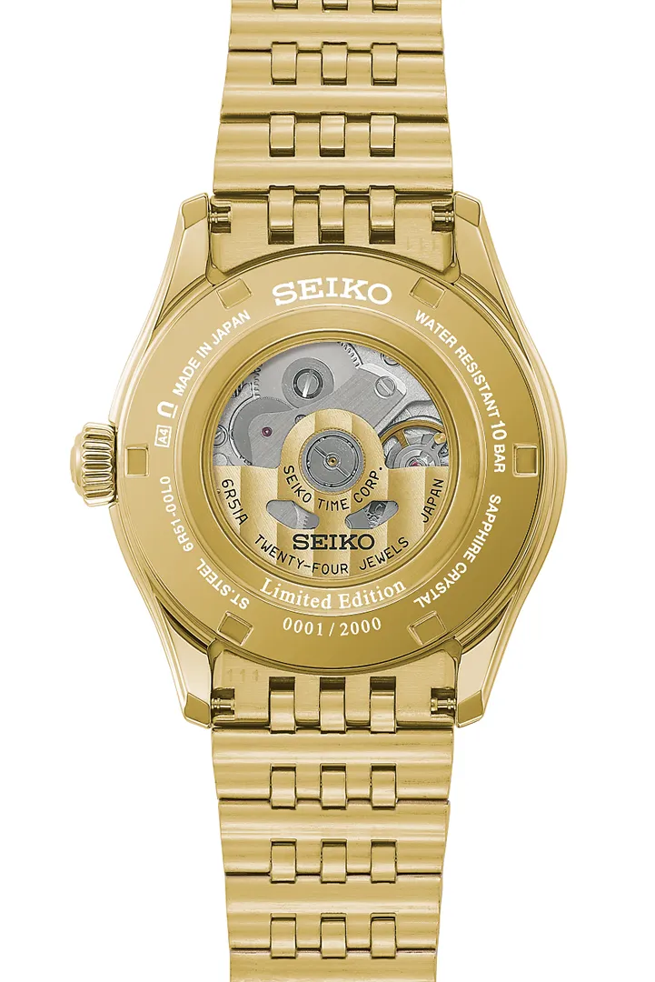 Seiko Presage TRADMAN’S BONSAI Limited Edition รหัส HCC009J สะท้อนความงามของโลกบอนไซ ฝาหลัง See-through กลไก 6R51 Seiko Presage HCC009J สลัก Limited Edition
