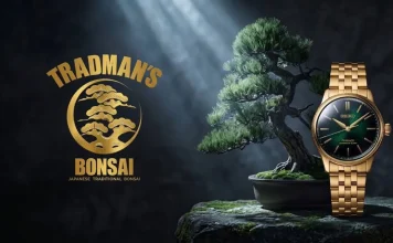 นาฬิกา Seiko Presage TRADMAN’S BONSAI Limited Edition รหัส HCC009J ตัวเรือนสีทอง