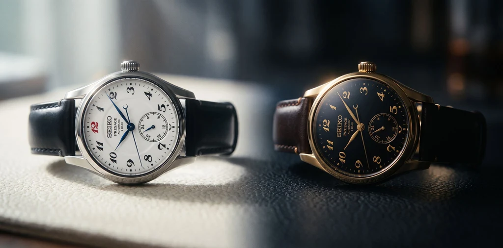 เปรียบเทียบ Seiko Presage Classic Series Craftsmanship หน้าปัด Enamel และ Urushi Lacquer