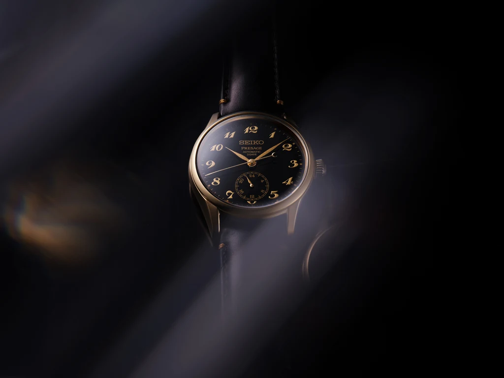 Seiko Presage HCC006J หน้าปัด Urushi Lacquer สีดำ บรรยากาศมืด