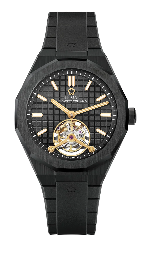 Titoni Luxe Tourbillon ครั้งแรกกับกลไก Tourbillon Titoni Luxe Tourbillon Titoni Luxe Tourbillon,นาฬิกา Titoni,นาฬิกาทูร์บิญอง Titoni,Titoni CeramTech,Caliber T1000