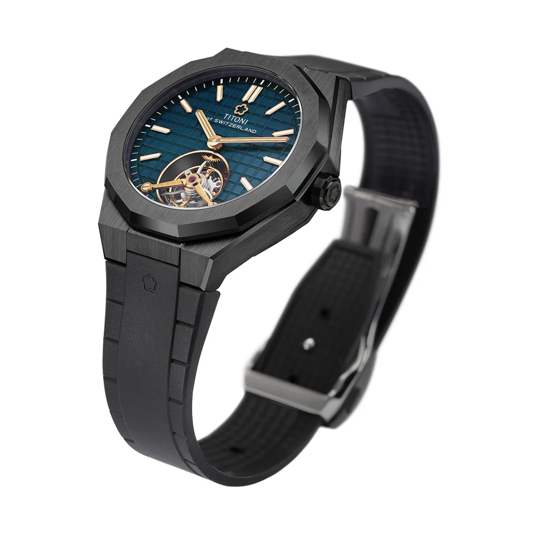 Titoni Luxe Tourbillon ครั้งแรกกับกลไก Tourbillon Titoni Luxe Tourbillon Titoni Luxe Tourbillon,นาฬิกา Titoni,นาฬิกาทูร์บิญอง Titoni,Titoni CeramTech,Caliber T1000
