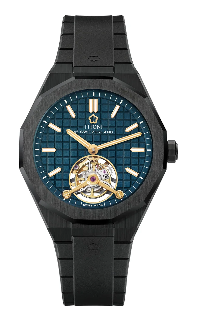 Titoni Luxe Tourbillon ครั้งแรกกับกลไก Tourbillon Titoni Luxe Tourbillon Titoni Luxe Tourbillon,นาฬิกา Titoni,นาฬิกาทูร์บิญอง Titoni,Titoni CeramTech,Caliber T1000