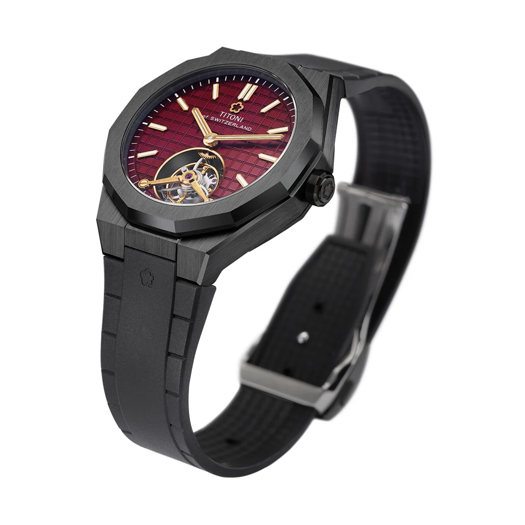 Titoni Luxe Tourbillon ครั้งแรกกับกลไก Tourbillon Titoni Luxe Tourbillon Titoni Luxe Tourbillon,นาฬิกา Titoni,นาฬิกาทูร์บิญอง Titoni,Titoni CeramTech,Caliber T1000