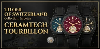 Titoni Luxe Tourbillon ตัวเรือน CeramTech เซรามิกสีดำ กลไกทูร์บิญอง คาลิเบอร์ T1000