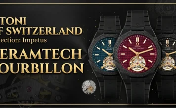 Titoni Luxe Tourbillon ตัวเรือน CeramTech เซรามิกสีดำ กลไกทูร์บิญอง คาลิเบอร์ T1000