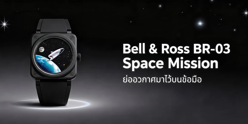 นาฬิกา Bell & Ross BR-03 Space Mission ตัวเรือนเซรามิกสีดำ 41 มม.