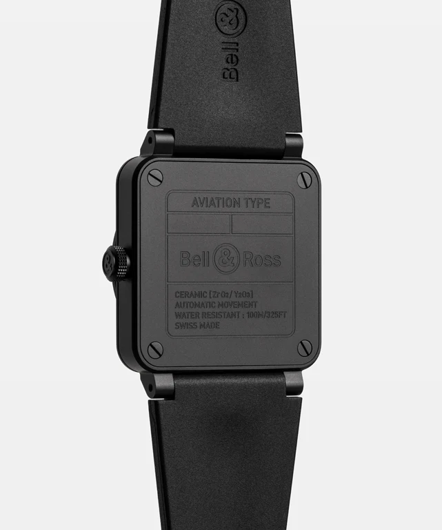 ฝาหลังเซรามิกสีดำ Bell & Ross BR-03 Space Mission
