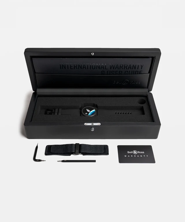 กล่อง Bell & Ross BR-03 Space Mission พร้อมสายผ้าสำรองและเครื่องมือเปลี่ยนสาย