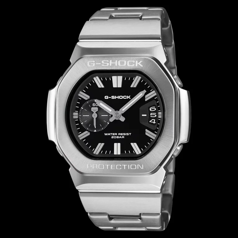 Casio G-SHOCK GMC-2500D-1A ตัวเรือนและสายสตีล หน้าปัดดำ