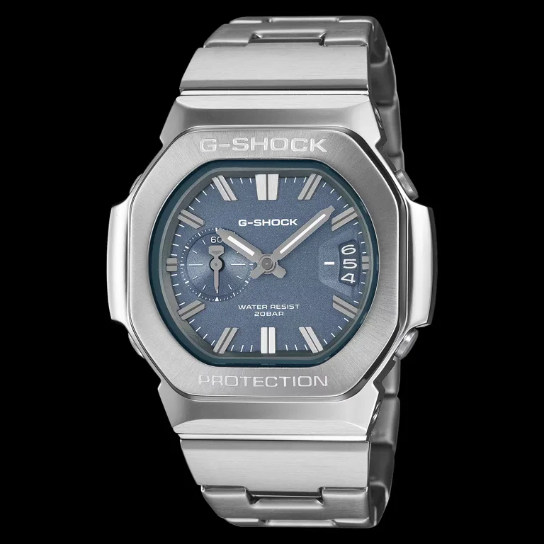 Casio G-SHOCK GMC-2500D-1A2 ตัวเรือนและสายสตีล หน้าปัดสีฟ้า