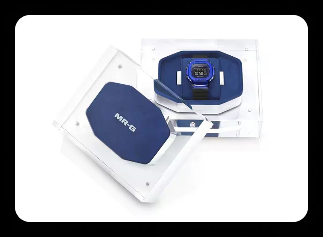 Casio G-SHOCK MRG-D5000 Blue Sapphire Limited Edition ครั้งแรกกับตัวเรือน Sapphire MR-G MRG-D5000 Blue Sapphire สายยาง DuraSoft ลายอิฐ