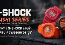 Casio G-Shock Sushi Collection ความอร่อยบนข้อมือ CASIO G-SHOCK Sushi Collection นาฬิกา 3 รุ่นพิเศษลายทูนา แซลมอน และไข่ปลาแซลมอน Made in Japan