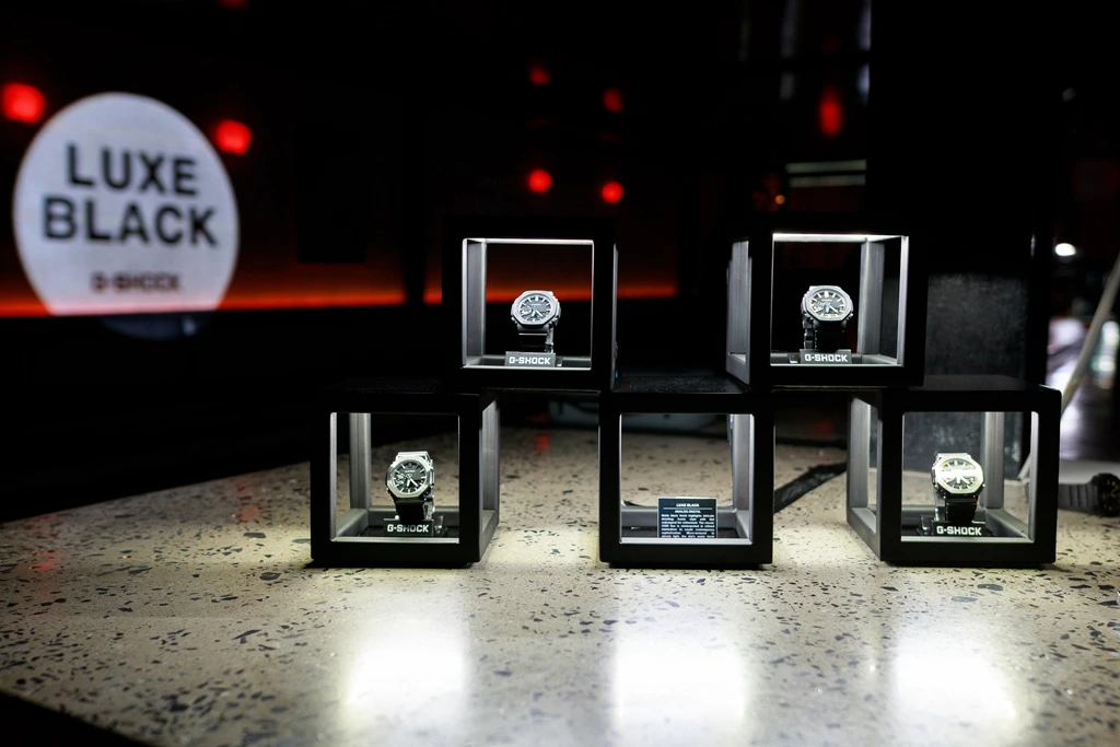 G-SHOCK LUXE BLACK COLLECTION จัดแสดงในงาน นาฬิกา G-SHOCK LUXE BLACK COLLECTION โทน Deep Black จัดแสดงในงานเปิดตัว