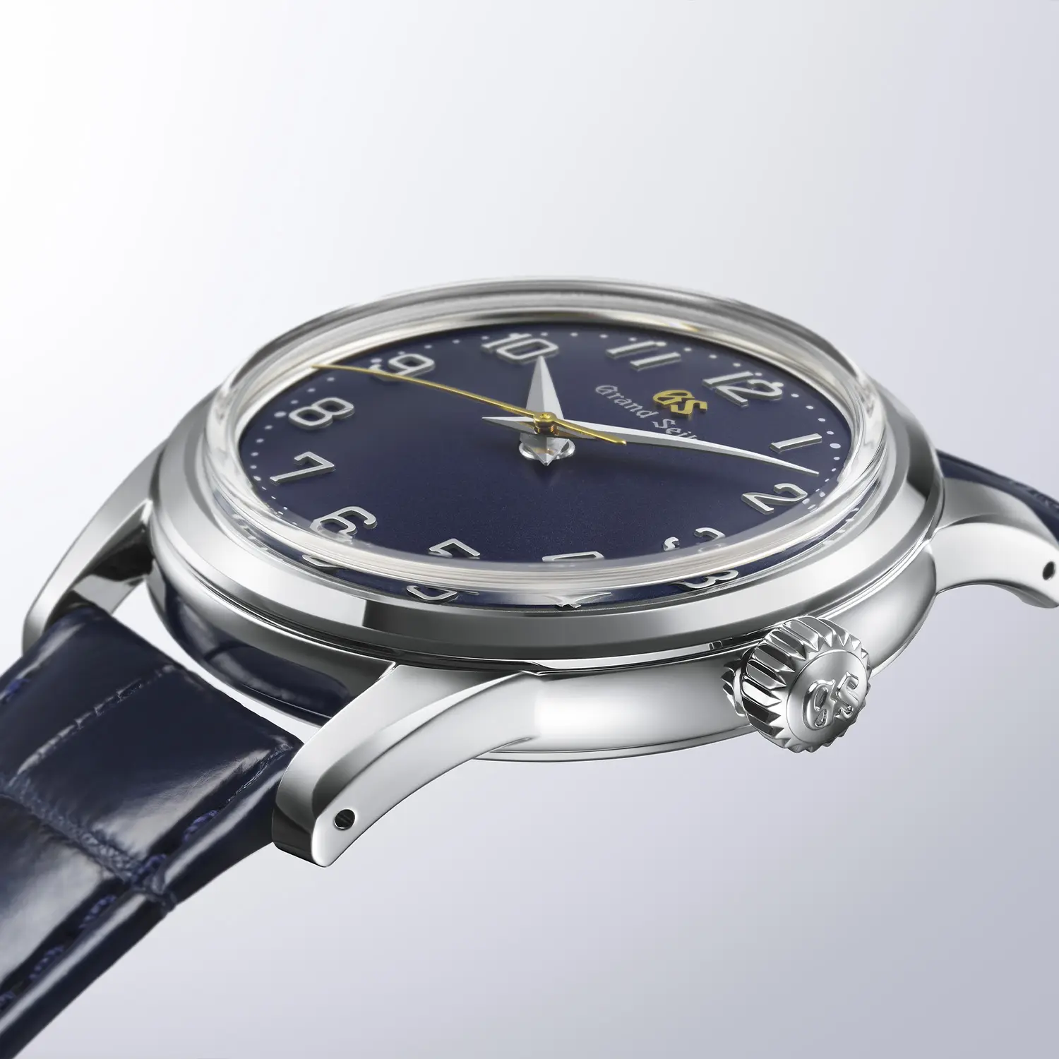 Grand Seiko Elegance Collection SBGW325 ย้อนระลึกกลไกไขลานรุ่นแรกของ 9S Calibre ตัวเรือน Grand Seiko SBGW325 ขัดเงา Zaratsu มุมด้านข้างและเม็ดมะยม