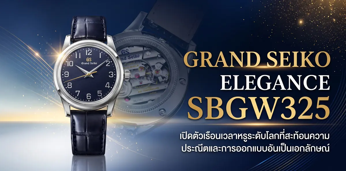 Grand Seiko SBGW325 Elegance Collection นาฬิกาไขลาน หน้าปัดสีกรมท่า