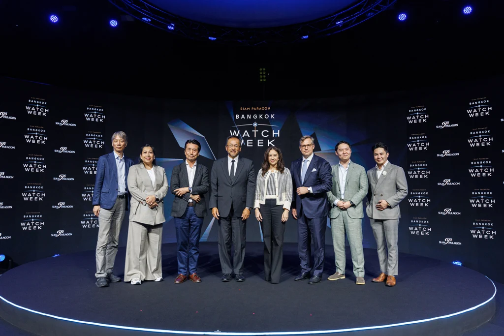 Grand Seiko เปิดเวที Symposium ในงาน Siam Paragon Bangkok Watch Week 2026 ผู้บริหาร Grand Seiko และแขกรับเชิญบนเวที Symposium ในงาน Bangkok Watch Week 2026