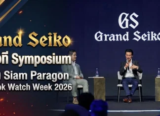 Takeshi Sakamoto และ Jonathan Bues บนเวที Symposium งาน Siam Paragon Bangkok Watch Week 2026