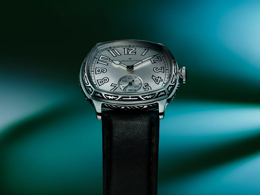Hamilton American Classic Cushion H36149710 ตัวเรือนแกะสลักลายอาร์ตเดโค