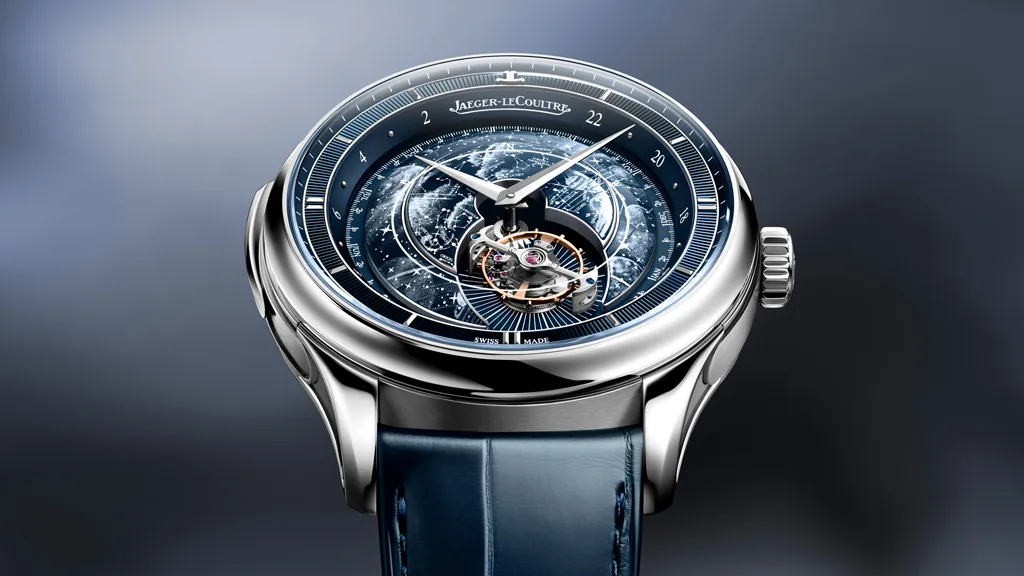 Master Hybris Artistica ตัวเรือนทองขาว 45 มม. สายหนังสีน้ำเงิน