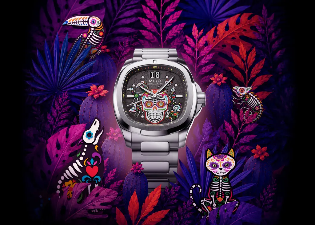 Mido Multifort TV Big Date กับ Alebrijes Mido Multifort TV Big Date Alebrijes กับสัตว์ในจินตนาการ Alebrijes สไตล์ Day of the Dead