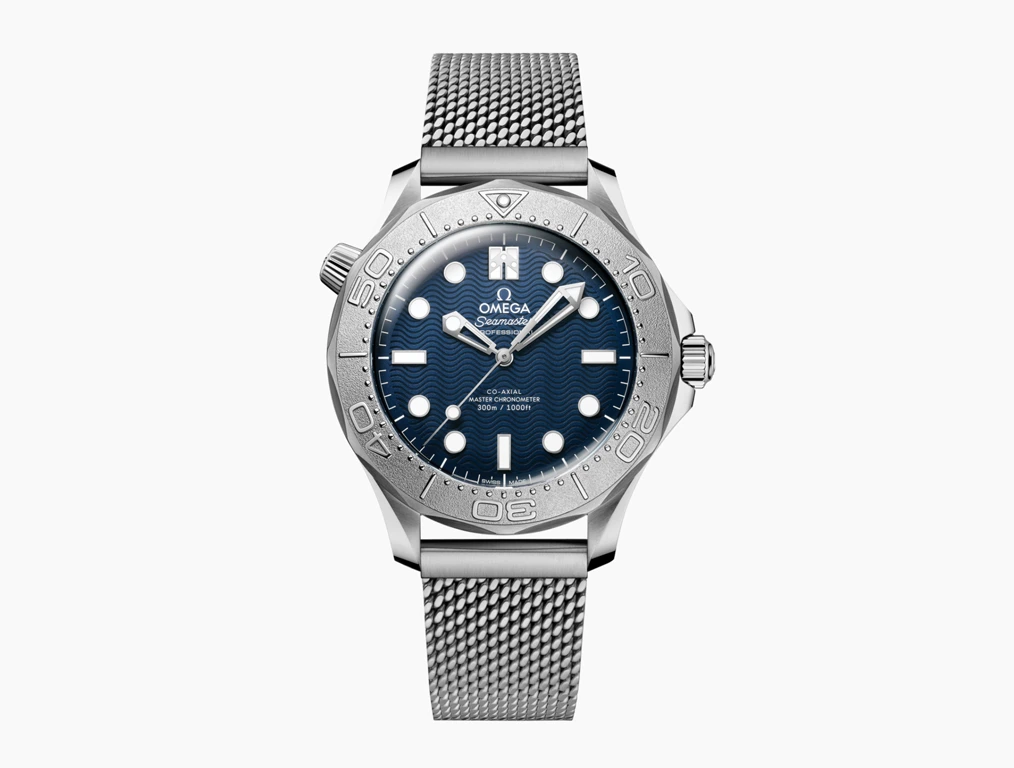 OMEGA Seamaster Diver 300M James Bond and Spectre Collection ความพิเศษจากคู่ปรับตลอดกาล นาฬิกาเจมส์บอนด์ OMEGA หน้าปัด Blue Aluminium ลายคลื่น