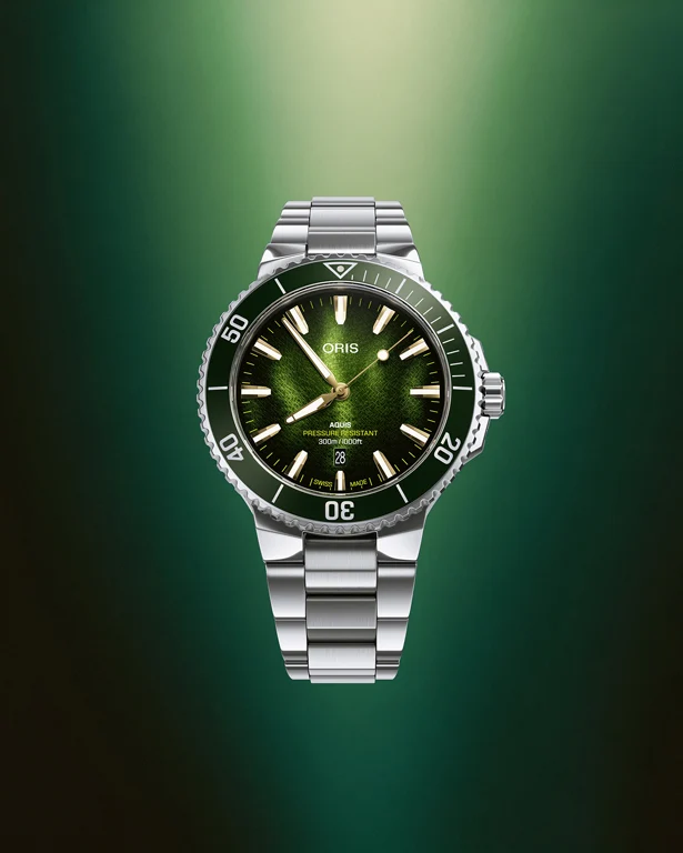 ORIS Kelp Forest Limited ร่วมเป็นส่วนหนึ่งของการอนุรักษ์สาหร่ายเคลป์ ORIS Kelp Forest Limited Edition หน้าปัดสีเขียว Ocean Green สายสเตนเลสสตีล