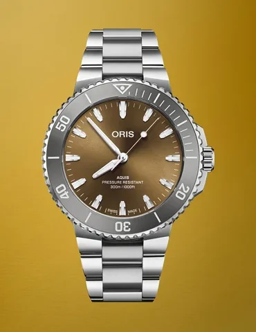 ORIS Bangkok Limited Edition สะท้อนความงามกรุงเทพฯ เพียง 50 เรือน ORIS Bangkok Limited Edition Ref. 733 7787 4116 หน้าปัด Golden Sunburst ขอบหน้าปัดสีเทาเข้ม