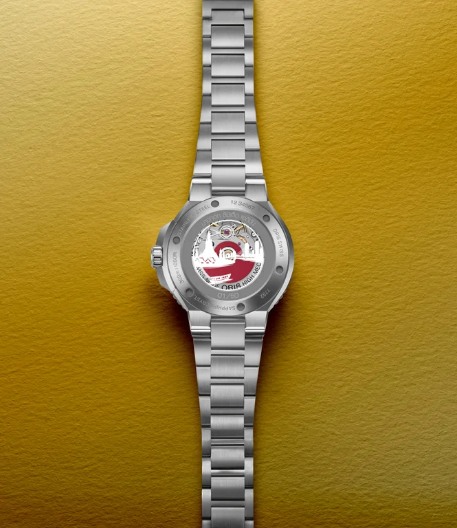 ORIS Bangkok Limited Edition สะท้อนความงามกรุงเทพฯ เพียง 50 เรือน ฝาหลังใส ORIS Bangkok Limited Edition ลายแม่น้ำเจ้าพระยา วัดอรุณฯ และสะพานพระรามแปด