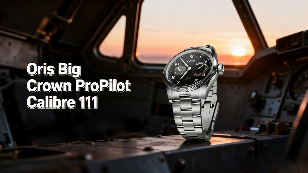 ORIS Big Crown ProPilot Calibre 111 กลับมาอีกครั้งบนความเปลี่ยนแปลง ORIS Big Crown ProPilot Calibre 111 หน้าปัดดำ สายสตีล นาฬิกานักบิน