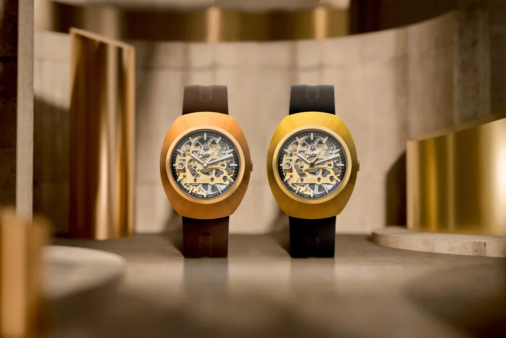 Rado DiaStar Original Skeleton สีสันใหม่แห่งฤดูใบไม้ร่วง Rado DiaStar Original Skeleton R12166159 และ R12159309 สีเหลืองทองและโรสโกลด์