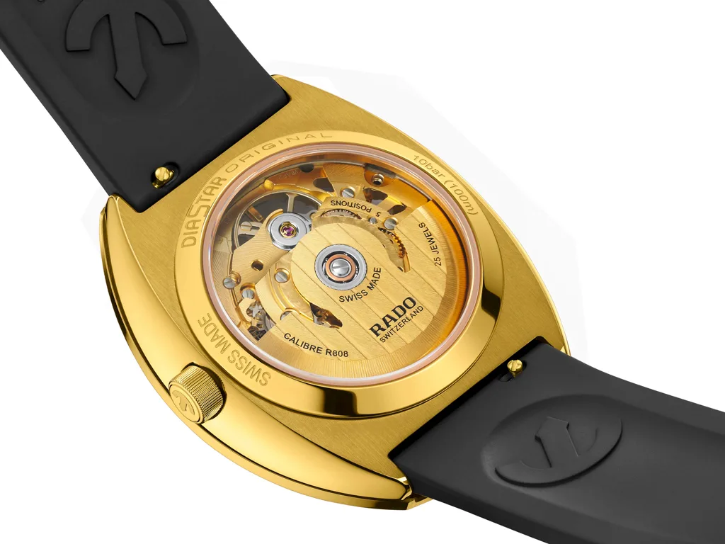 Rado DiaStar Original Skeleton สีสันใหม่แห่งฤดูใบไม้ร่วง Rado R12166159 สายยางสีดำ ระบบ EasyClip