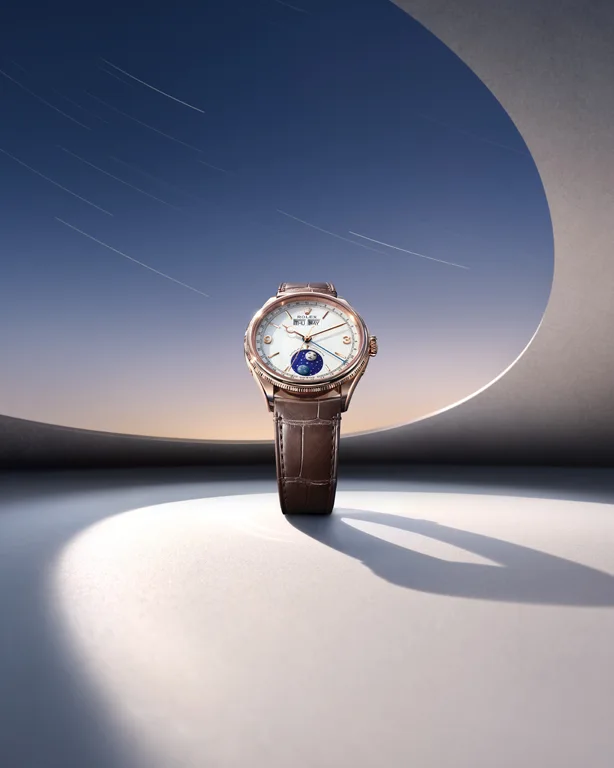 Rolex Perpetual Padellone 53505-0002 Everose Gold หน้าปัดสีขาวพร้อม Moonphase