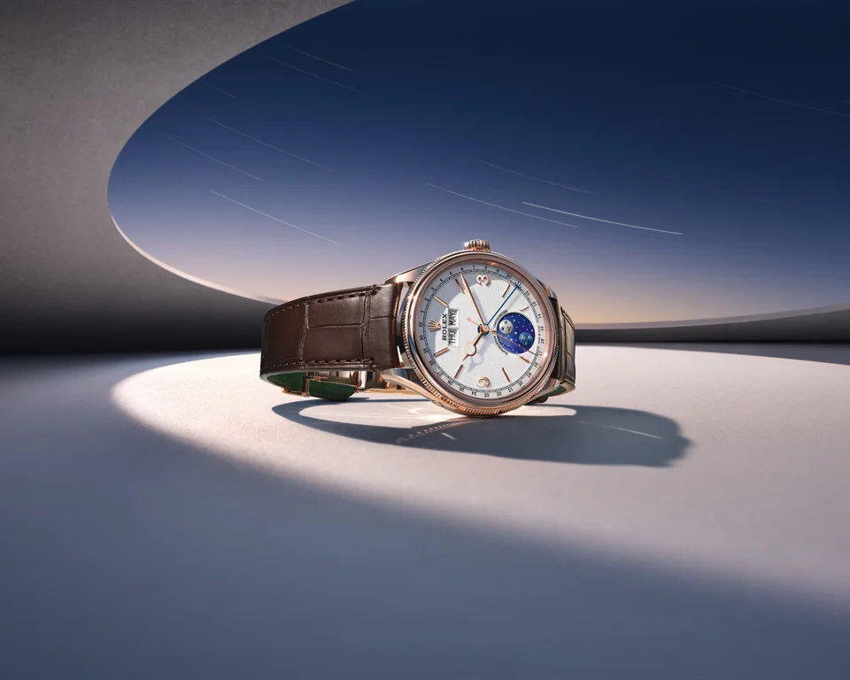 Rolex Perpetual Padellone 53505-0002 Everose Gold สายหนังสีน้ำตาล