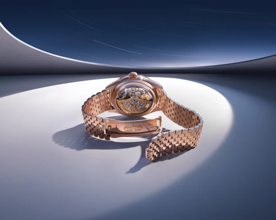 ฝาหลังใส Rolex Perpetual Padellone 53505-0003 Everose Gold สาย Settimo