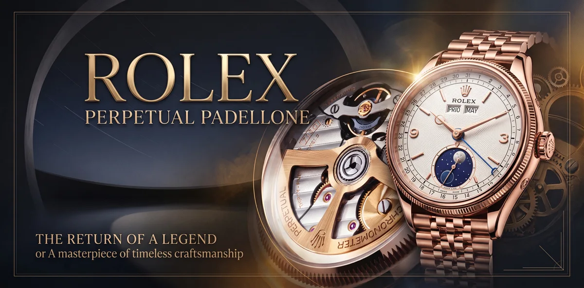 Rolex Perpetual Padellone นาฬิกา Annual Calendar ตัวเรือน Everose Gold และกลไก Calibre 7190
