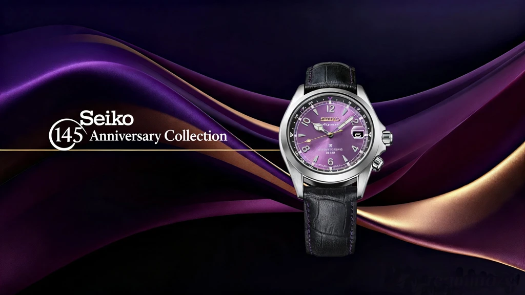Seiko Prospex Alpinist Mechanical ในรหัส HBC006J ฉลอง 145 ปีผลิต 7,000 เรือน Seiko 145th Anniversary Collection Alpinist หน้าปัดสีม่วง Edo Purple