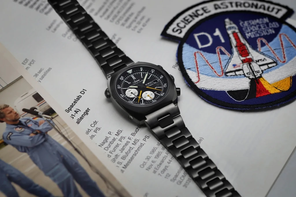 Sinn 140 A S Anniversary Limited Edition ฉลอง 65 ปีบริษัทกับเรือนเวลาแห่งอวกาศ Sinn 140 A S Anniversary กับเครื่องหมายภารกิจ D1 Spacelab