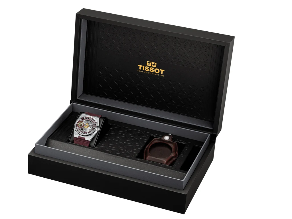 Tissot PRX Skeleton Damian Lillard Special Edition พลิกโฉมสู่นาฬิกาไขลานแปลงร่างเป็น Pocket Watch ได้ กล่อง Tissot PRX Skeleton Damian Lillard Special Edition พร้อมสายหนังและซองนาฬิกาพก